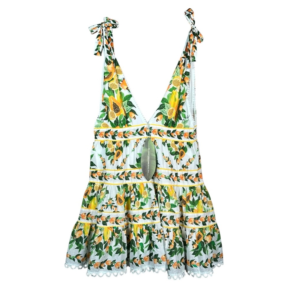 FARM RIO Papaya Salad Tiered Summer Swing Dress - Picture 8 of 16